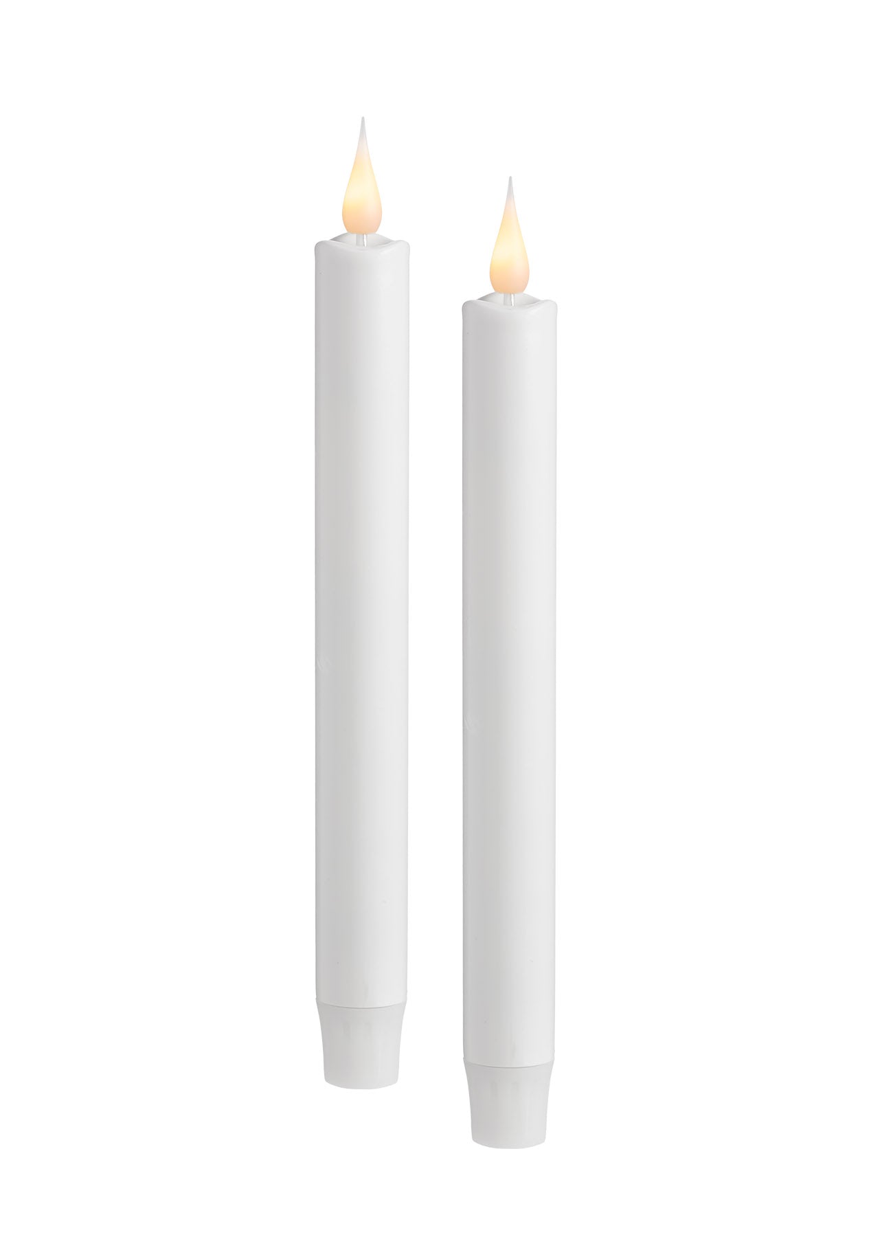 ENKINDDLE Table Candles Twin Pack White 10"